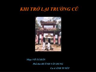 KHI TR Ở LẠI TRƯỜNG CŨ