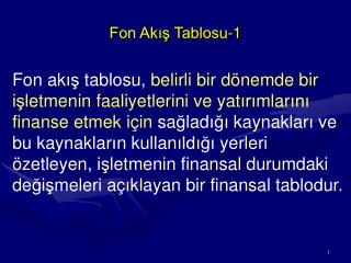 Fon Akış Tablosu-1