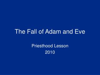 The Fall of Adam and Eve