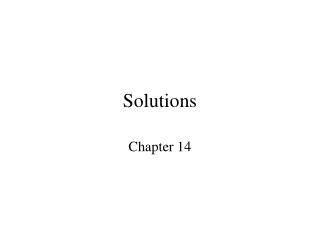 Solutions