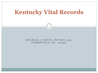 Kentucky Vital Records