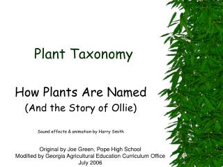 Plant Taxonomy