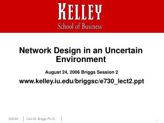 Network Design in an Uncertain Environment