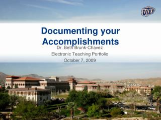 Documenting your Accomplishments