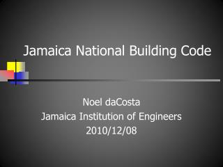 Jamaica National Building Code