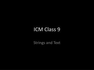 ICM Class 9