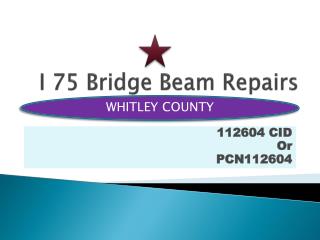 I 75 Bridge Beam Repairs