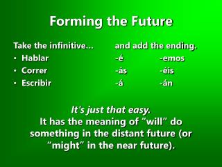 Forming the Future