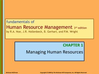 CHAPTER 1 Managing Human Resources