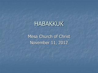 HABAKKUK