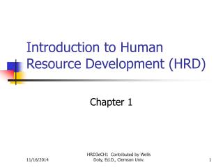 Introduction to Human Resource Development (HRD)