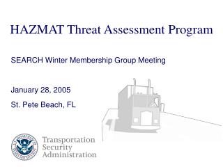 HAZMAT Threat Assessment Program