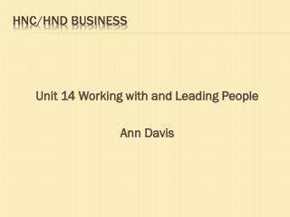 HNC/HND BUSINESS