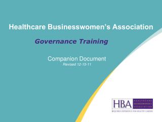 Healthcare Businesswomen’s Association