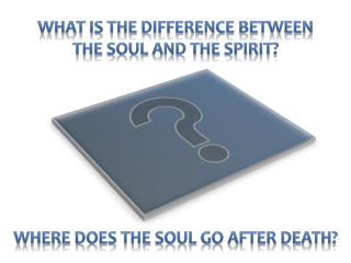 What is the difference between the soul and the spirit?