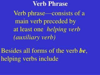 Verb Phrase