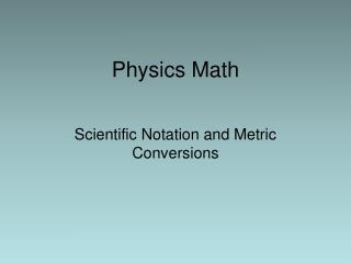 Physics Math
