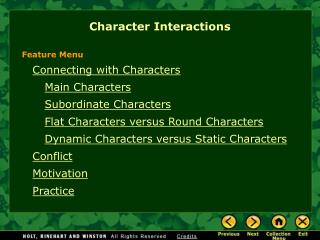 Character Interactions