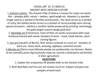 SS3 Visual Art Note