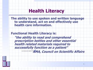 Health Literacy