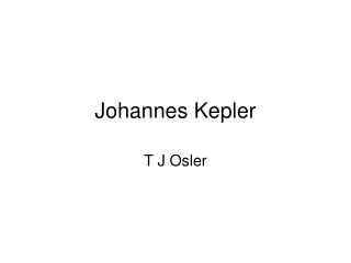 Johannes Kepler