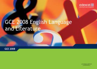 GCE 2008 English Language and Literature