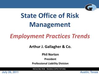 State Office of Risk Management Employment Practices Trends