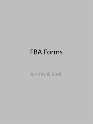 FBA Forms
