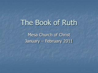 The Book of Ruth