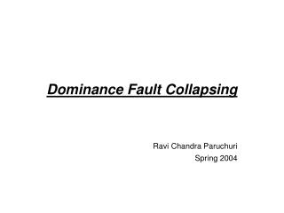 Dominance Fault Collapsing