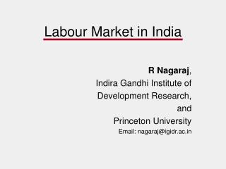 Labour Market in India