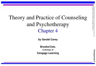 Theory and Practice of Counseling and Psychotherapy Chapter 4