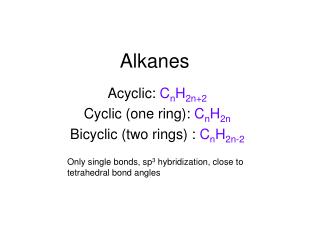 Alkanes