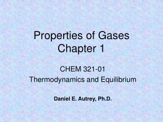 Properties of Gases Chapter 1