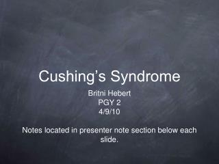 Cushing’s Syndrome