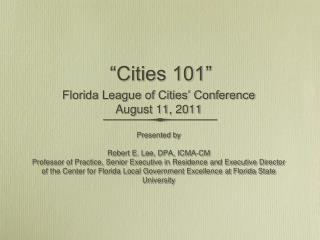 “Cities 101”