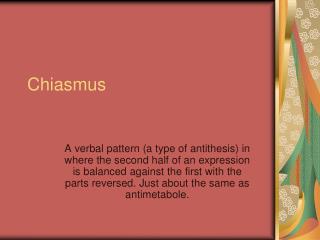 Chiasmus