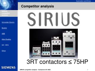 3RT contactors  75HP