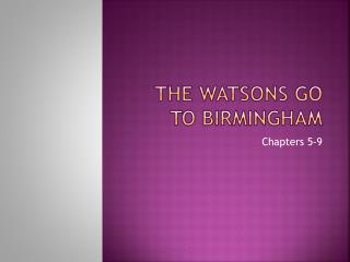 The Watsons Go To Birmingham