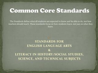 Common Core Standards