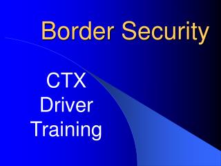 Border Security