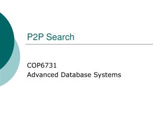 P2P Search