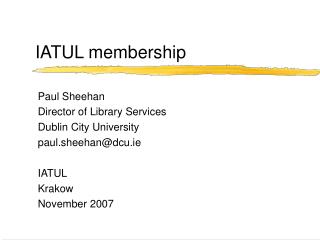 IATUL membership
