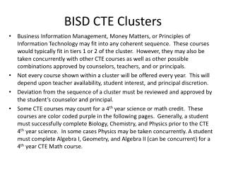 BISD CTE Clusters