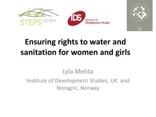 Ensuring rights to water and sanitation for women and girls