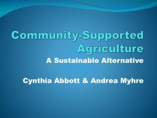 Community-Supported Agriculture