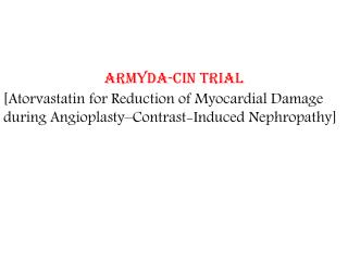 ARMYDA-CIN Trial