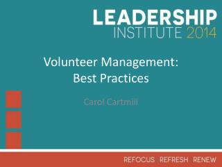 Volunteer Management: Best Practices