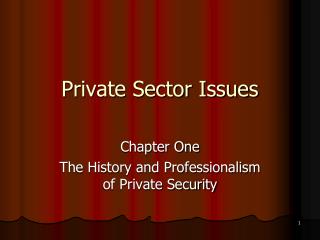 Private Sector Issues