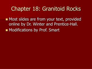 Chapter 18: Granitoid Rocks